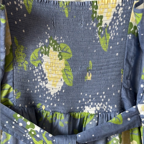 Banana Republic Cotton Floral Midi Dress With Adjustable Straps -10( L) - Picture 3 of 7